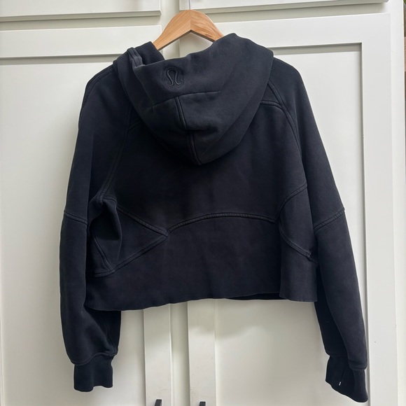 Lululemon Scuba Hoodie M/L Black Oversized Funnel Neck Sweatshirt Washed black - Picture 6 of 8